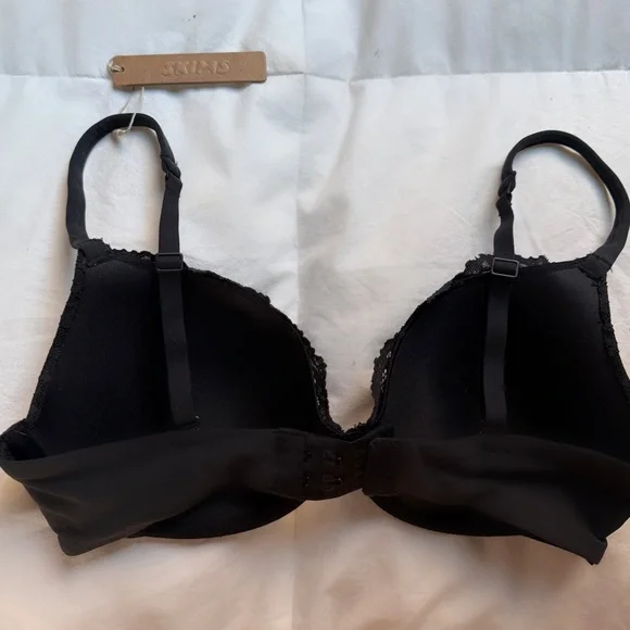 SKIMS Black Lace T-Shirt Bra 34 C (New with Tags) - Picture 3 of 5